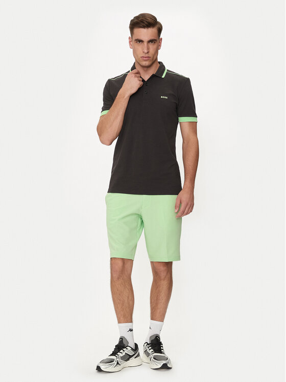 BOSS Boss Тениска с яка и копчета Paddy 1 50512995 Сив Regular Fit