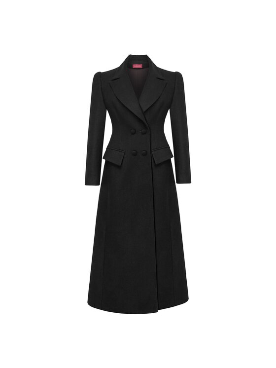 MANDRAGORA MANDRAGORA Cappotto di transizione Thoren Nero Slim Fit