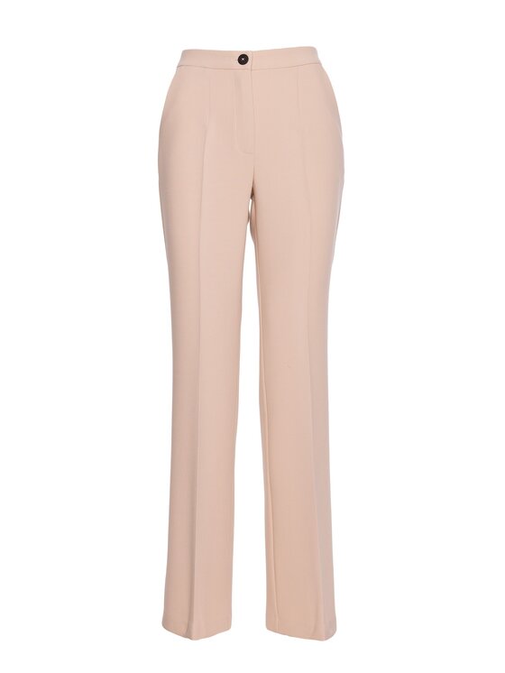 Stylove Stylove Spodnie garniturowe S418 Beżowy Wide Leg