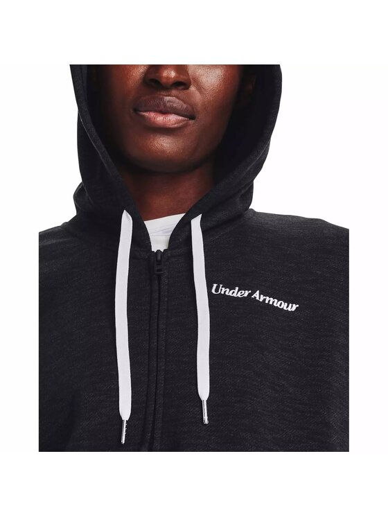 Under Armour Under Armour Felpa Under Armour Essential Fleece Script FZ Hoodie Nero Relaxed Fit