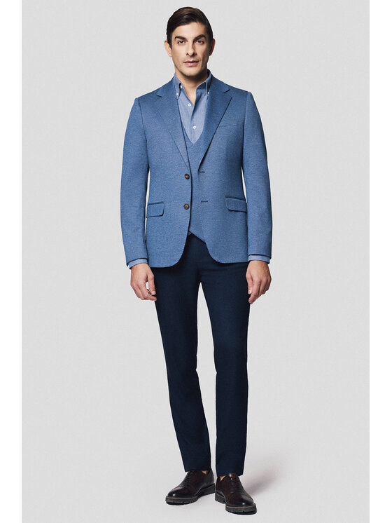 Lancerto Lancerto Marynarka Orosei MA131125000011 Granatowy Slim Fit