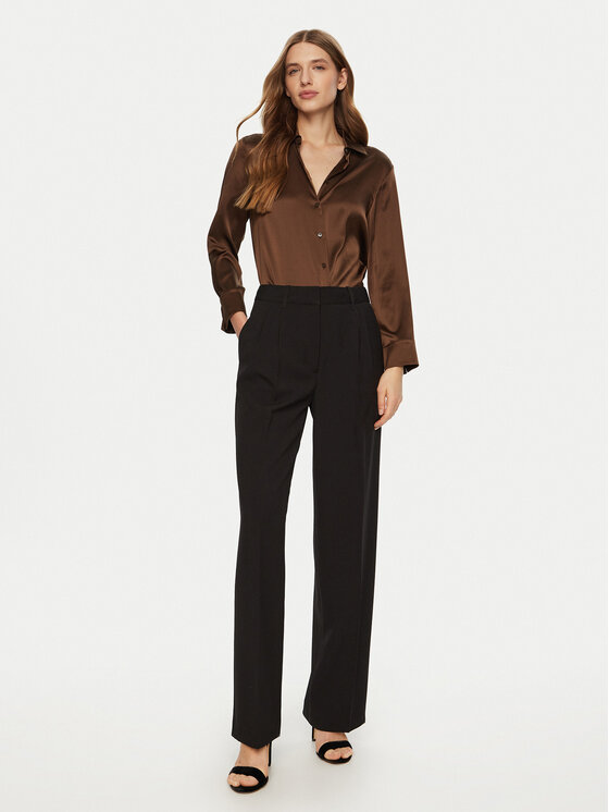 Guess Guess Pantaloni di tessuto W5RB41 WGX02 Nero Regular Fit