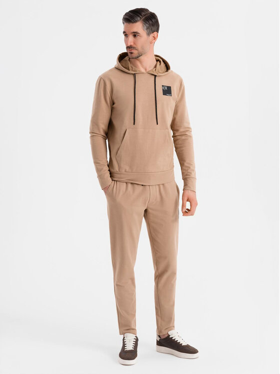 Ombre Ombre Komplet dresowy Z107 Brązowy Regular Fit