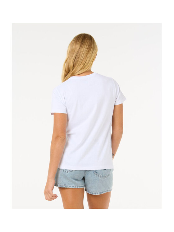 Rip Curl Rip Curl T-Shirt Paradise Bay Standard Tee Biały Standard Fit