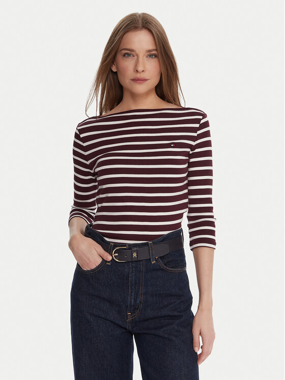 Tommy Hilfiger Tommy Hilfiger Блузка WW0WW40589 Бордовий Regular Fit