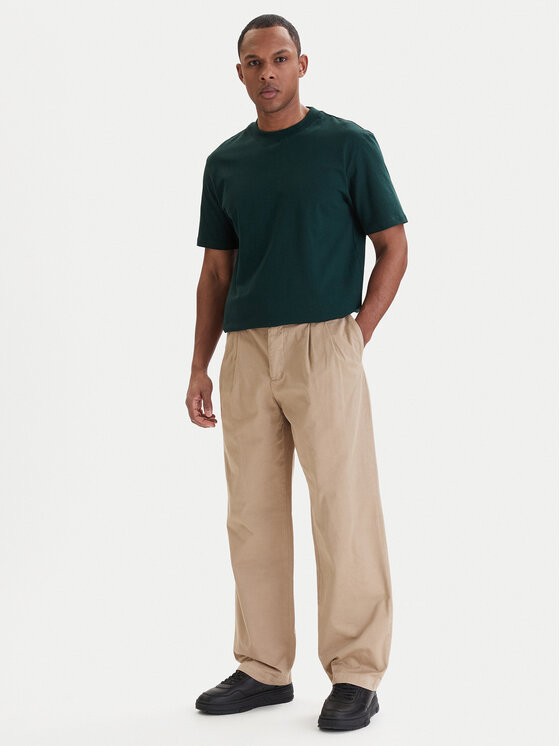C.P. Company C.P. Company Bavlnené nohavice 20CMPA136A110458G Béžová Loose Fit
