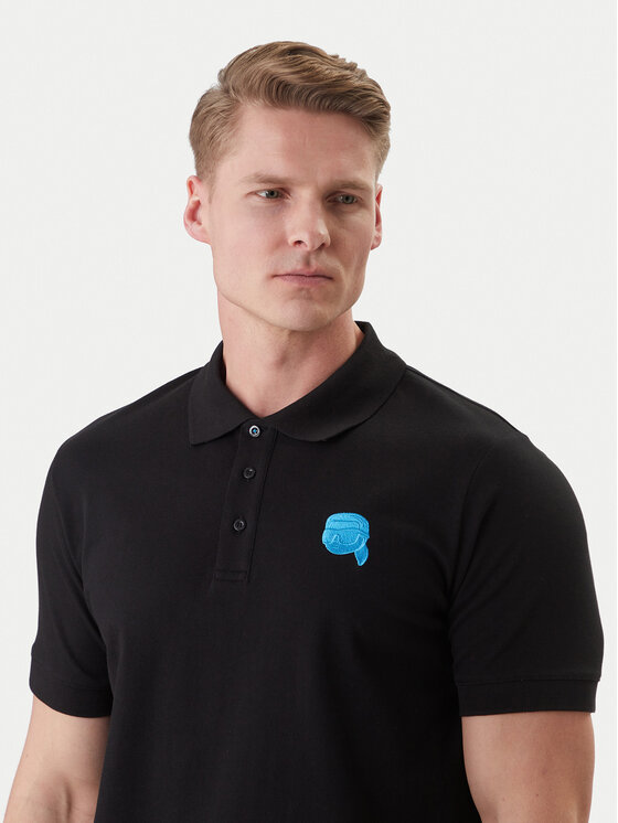 KARL LAGERFELD KARL LAGERFELD Поло 745015 562231 Чорний Regular Fit