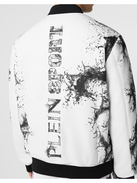 Plein Sport Plein Sport Kurtka bomber 28347 Biały Regular Fit
