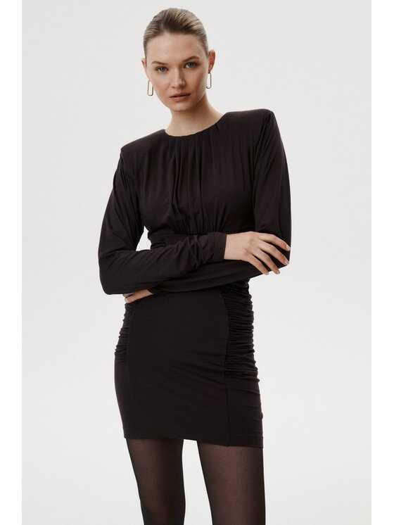 MARI PRETI MARI PRETI Abito da cocktail Voleta Marrone Slim Fit