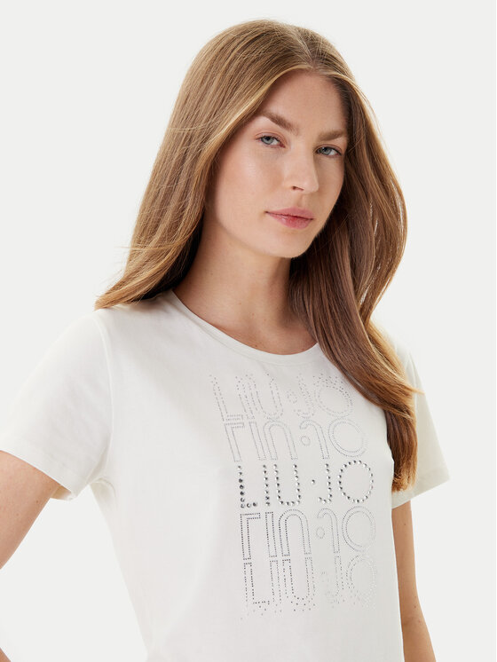 Liu Jo Sport Liu Jo Sport T-krekls TF5166 JS003 Écru Regular Fit