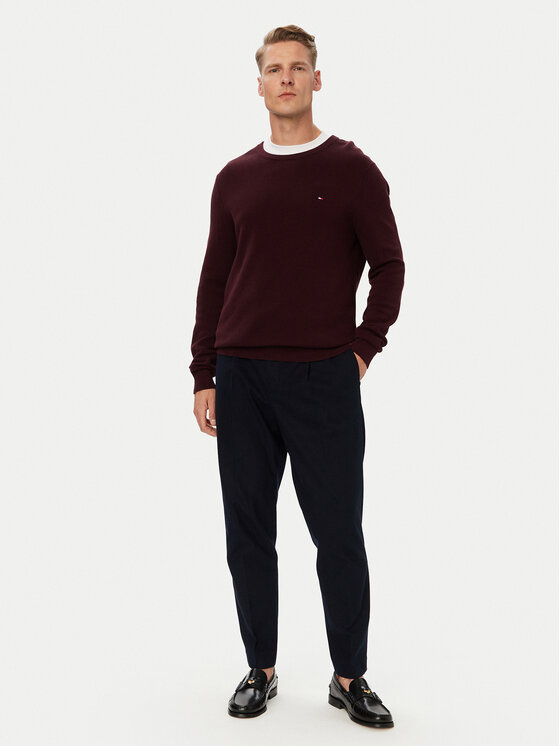 Tommy Hilfiger Tommy Hilfiger Παντελόνι υφασμάτινο MW0MW45058 Σκούρο μπλε Tapered Fit