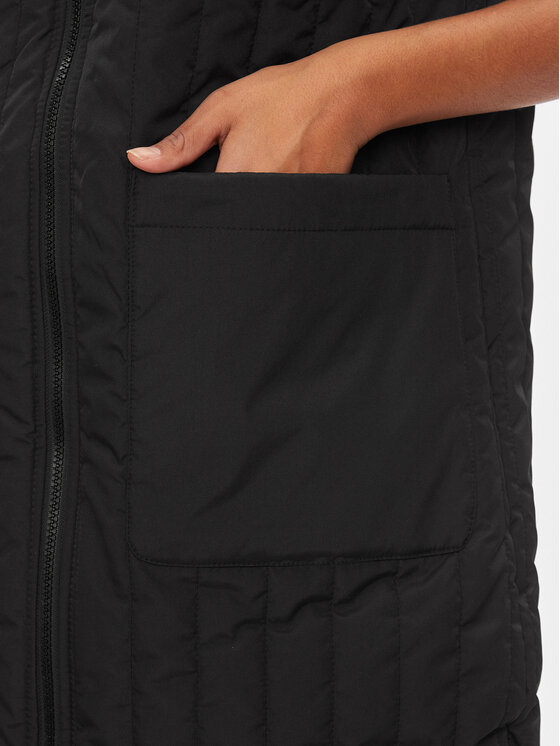 Vila Vila Αμάνικο Μπουφάν Nilly 14092221 Μαύρο Regular Fit
