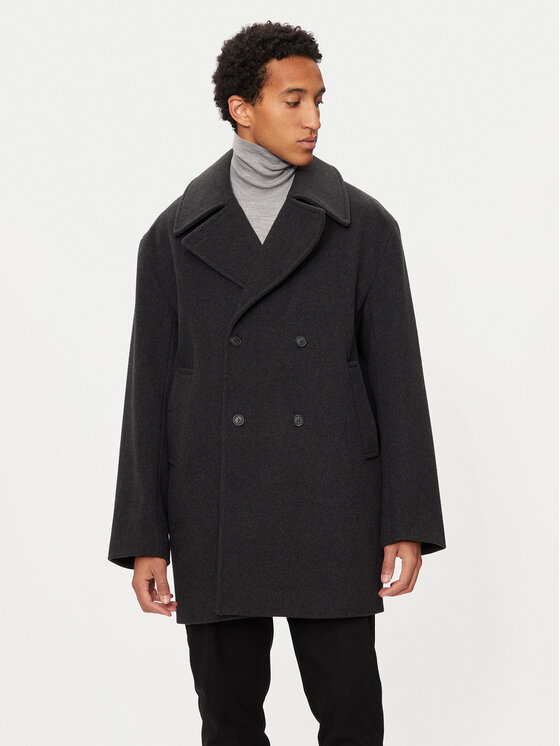 Michael Kors Michael Kors Palton de lână CF42083BQA Gri Oversize