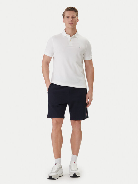 Tommy Hilfiger Tommy Hilfiger Sportske kratke hlače Global Stripe MW0MW42883 Tamnoplava Regular Fit