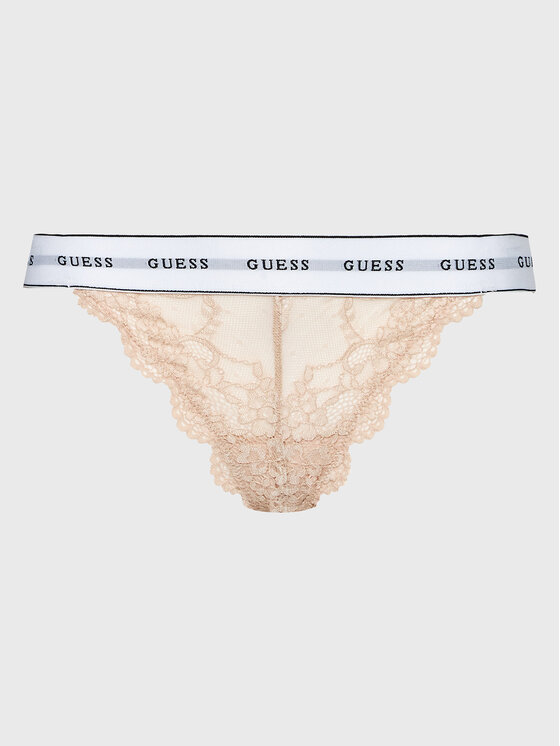 Guess Guess Brazilské kalhotky Belle O97E01 KBBT0 Béžová