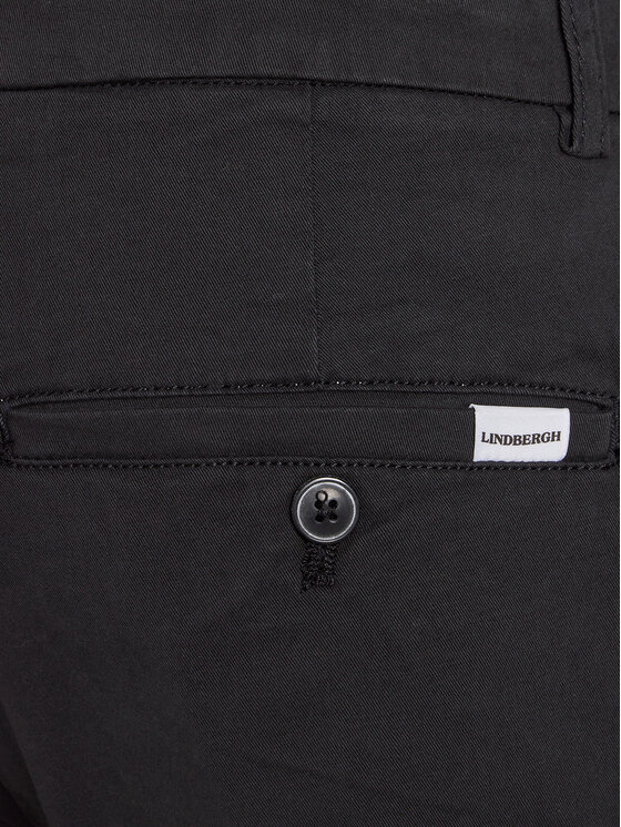 Lindbergh Lindbergh Chino kalhoty 30-005044 Černá Slim Fit