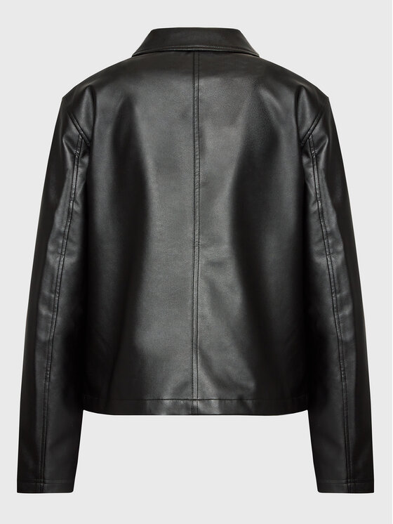 Brixton Brixton Jacke aus Kunstleder Survey Boxy Chore 03354 Schwarz Regular Fit