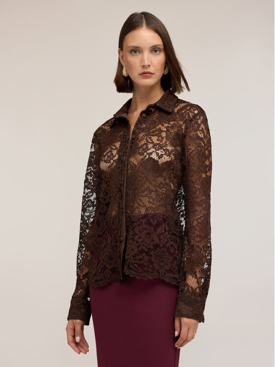 Motivi Motivi Koszula 5049Q001061N032 Brązowy Regular Fit
