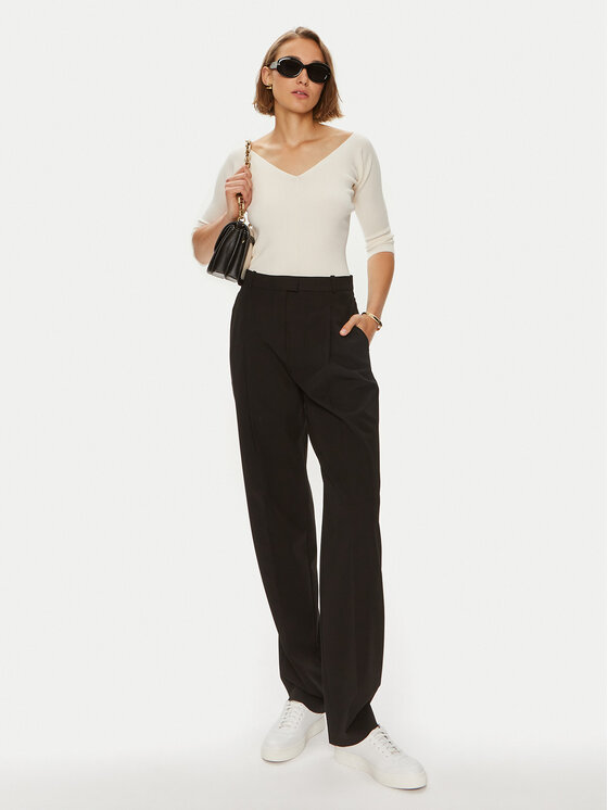 Weekend Max Mara Weekend Max Mara Sweter Oceano 2425366031 Écru Slim Fit