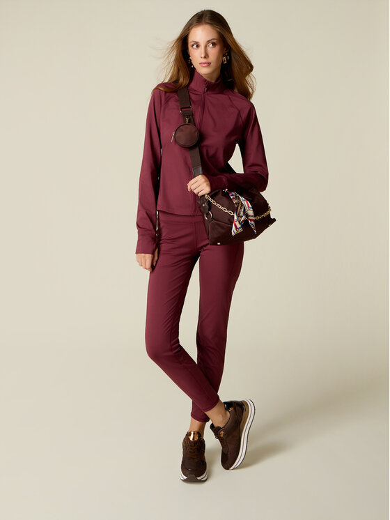 Oltre Oltre Pantaloni di tessuto P837J002657N036 Bordeaux Slim Fit