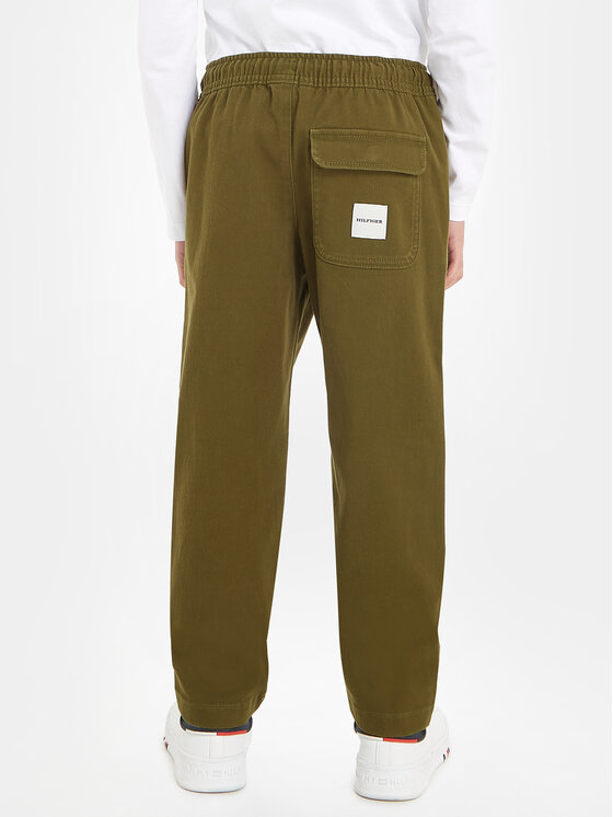 Tommy Hilfiger Tommy Hilfiger Hlače iz tkanine KB0KB08469 Zelena Regular Fit