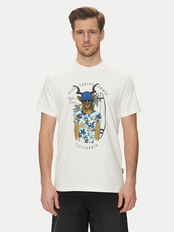 Blend Blend T-Shirt 20718280 Biały Regular Fit