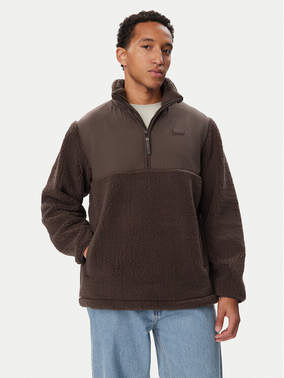 Hunter Hunter Flis Borg HARM0013262 Tamno smeđa Regular Fit