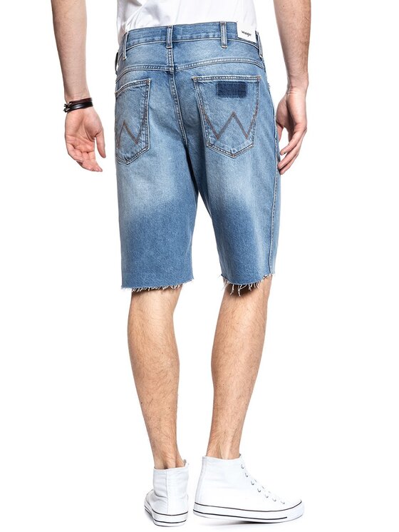 Wrangler Wrangler Szorty jeansowe DENIM SHORT Niebieski Regular Fit