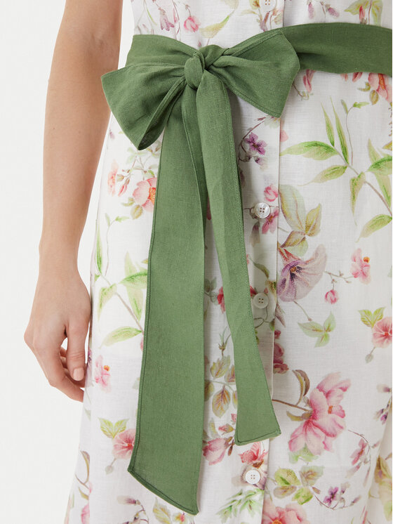 Luisa Spagnoli Luisa Spagnoli Sukienka koszulowa Pilea 543227 Écru Regular Fit