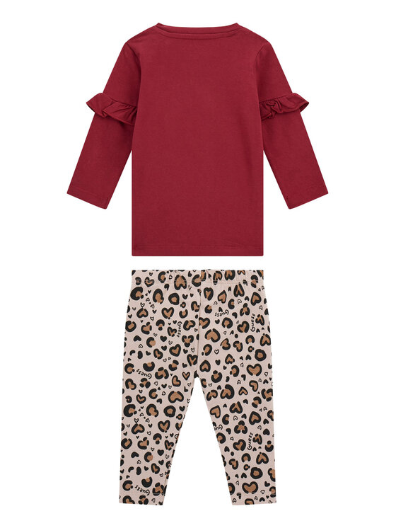 Guess Guess Trenirka komplet H5BW07 KAVN4 Bordo rdeča Regular Fit
