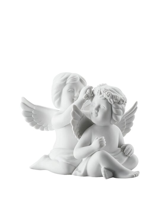 Rosenthal Rosenthal Figurka Para aniołów średnich z kwiatami Biały
