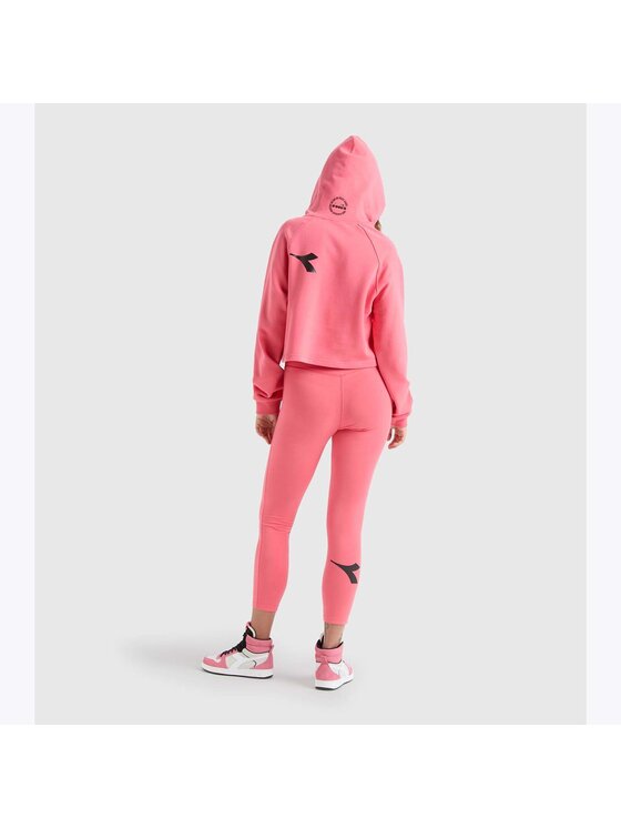 Diadora Diadora Bluza L. HOODIE CROP MANIFESTO Różowy Regular Fit