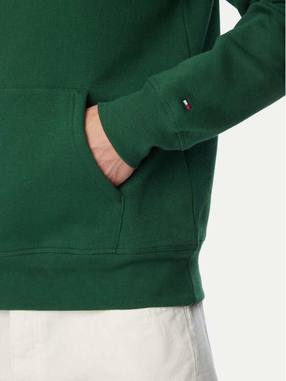 Tommy Hilfiger Tommy Hilfiger Majica dugih rukava Logo MW0MW11599 Tamno zelena Regular Fit