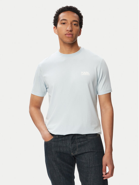 KARL LAGERFELD Póló 755781 563235 Világoskék Regular Fit