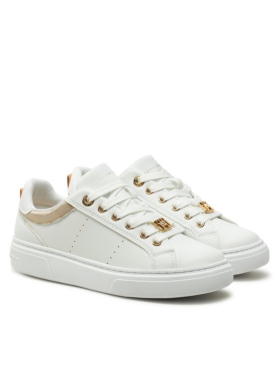 Tommy Hilfiger Tommy Hilfiger Laisvalaikio batai Low Cut Lace-Up Sneaker T3A9-33743-1355 S Balta