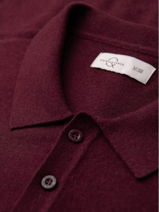 Ombre Ombre Polokošile OM-POLS-0151 Bordó Regular Fit