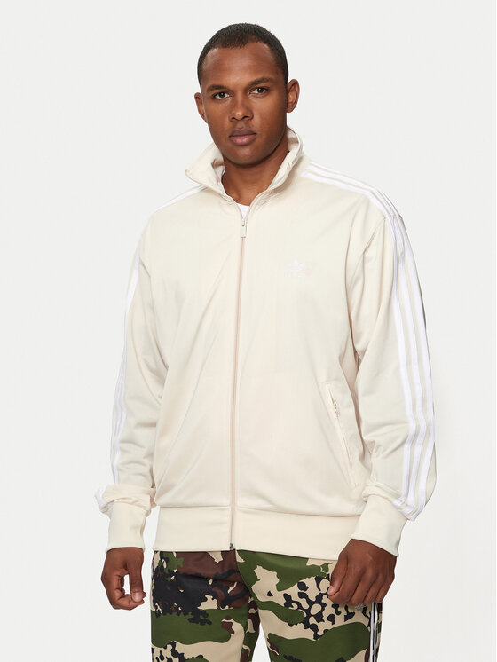adidas Felpa adicolor Classics Firebird IR9892 Ecru Loose Fit Modivo