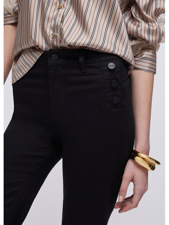 Liu Jo Liu Jo Spodnie materiałowe WA6403T367A22222 Czarny Regular Fit