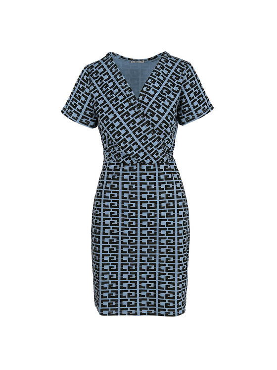 Perso Perso Sukienka codzienna RBE224809F Granatowy Regular Fit