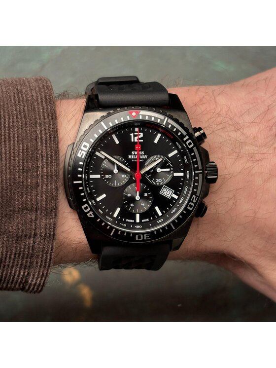 Swiss Military by Chrono Swiss Military by Chrono Zegarek SM34093.05 Czarny
