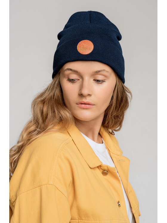 Kabak Kabak Czapka klasyczna beanie Granatowy
