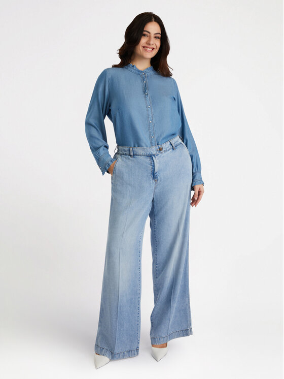 Fiorella Rubino Fiorella Rubino Koszula 5467T001209N004 Turkusowy Regular Fit
