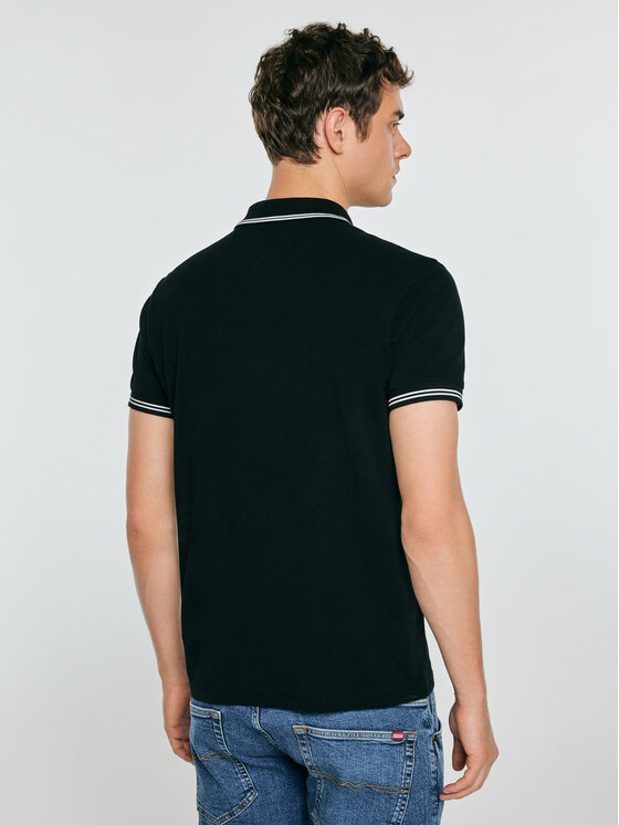 BIG STAR BIG STAR Polo WLADYM Czarny Basic Fit
