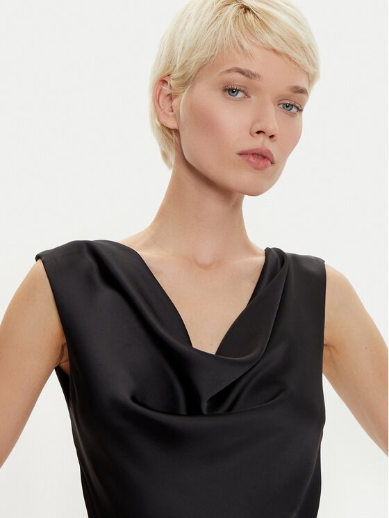 Imperial Imperial Kokteiļkleita AFBAIBA Melns Slim Fit