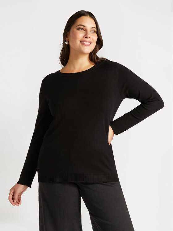 Fiorella Rubino Fiorella Rubino Sweter M409L007770N033 Czarny Regular Fit