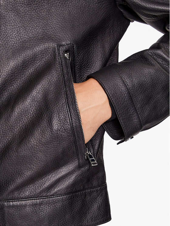 BOSS Boss Giacca di pelle Mapson3 50499425 Nero Regular Fit