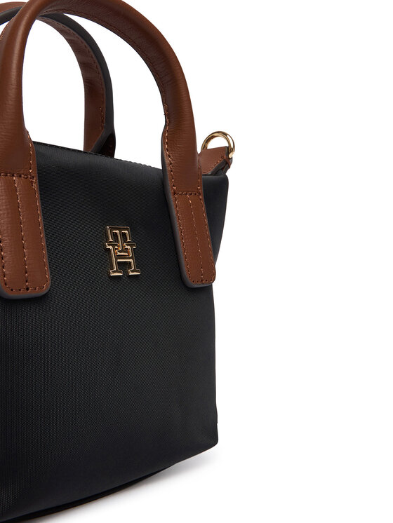 Tommy Hilfiger Tommy Hilfiger Ročna torba Popette Micro Tote AW0AW18368 Črna