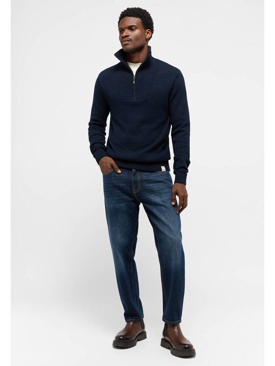 Mustang Mustang Sweter Eastvale Niebieski Regular Fit