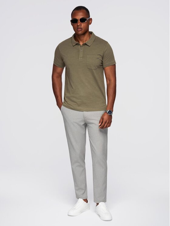 Ombre Ombre Polo OM-POWS-0142 Khaki Regular Fit