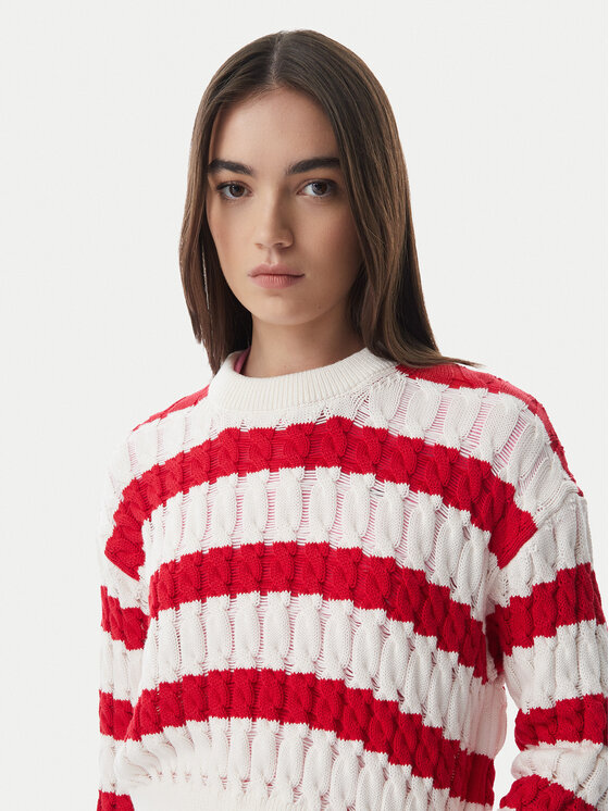 Tommy Jeans Tommy Jeans Pullover DW0DW22926 Rot Loose Fit